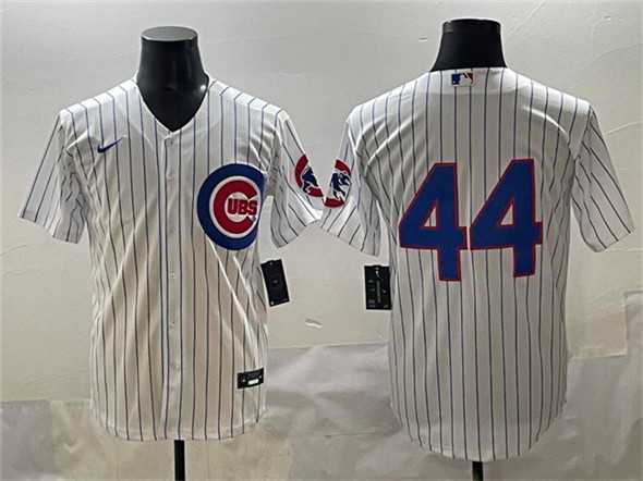 Men%27s Chicago Cubs #44 Anthony Rizzo White Cool Base Stitched Jersey->chicago cubs->MLB Jersey
